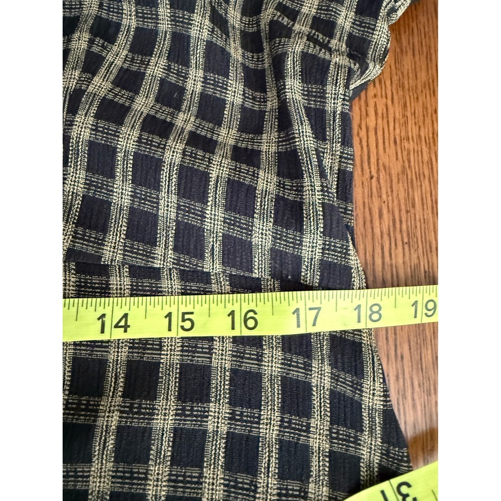 The Villager Plaid Button Front Maxi Shirt Dress 90s Grunge Brown Black - Picture 13 of 15